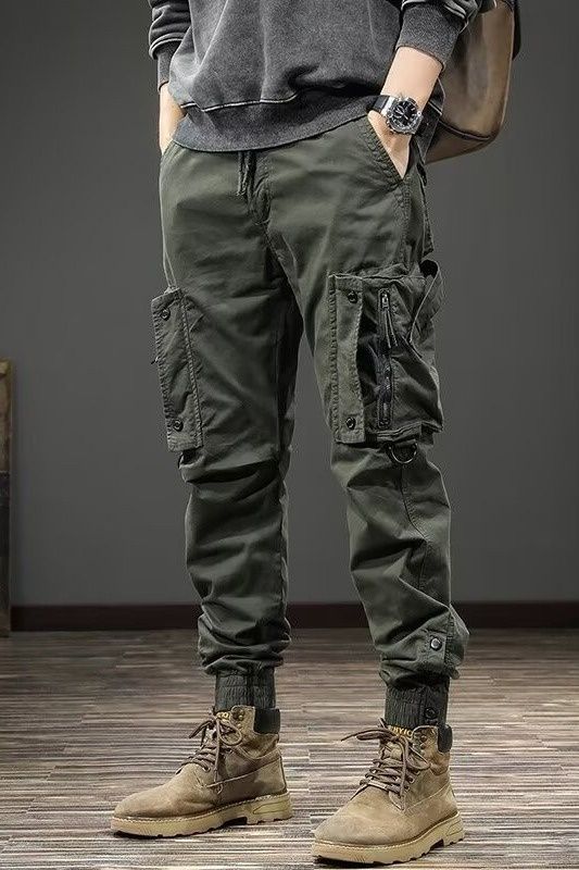 001 Chaolun - Pantalones deportivos multibolsillos para hombre, estilo americano, estilo cargo transfronterizo, para exteriores, estilo paracaidista_voghion.com