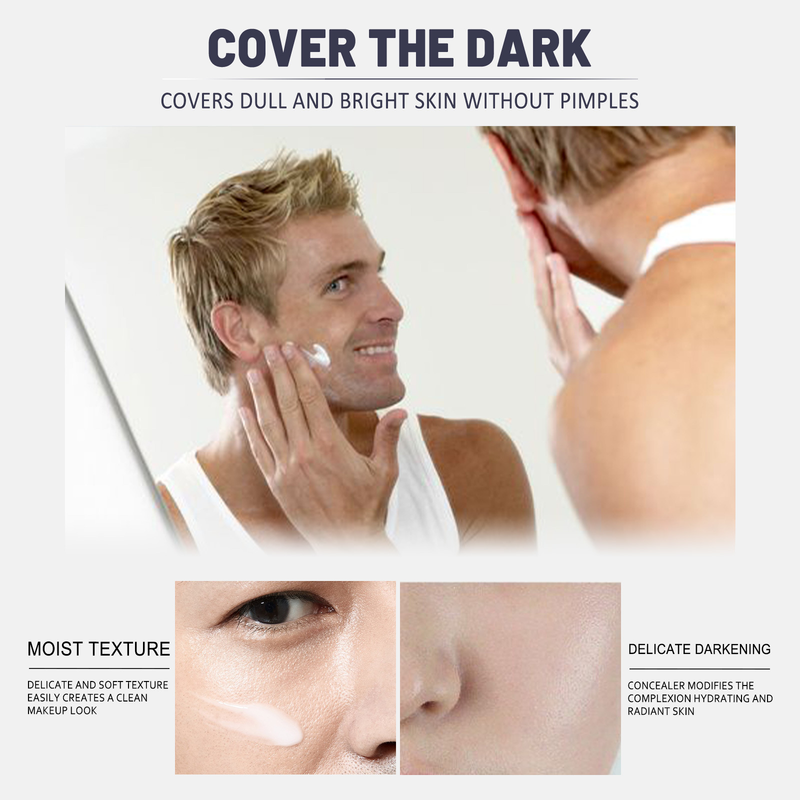 EELHOE Men's Oil Control Waterproof concealer Acne Print Natural Naked Makeup foundation make-up BB Cream Nourishes and_voghion.com