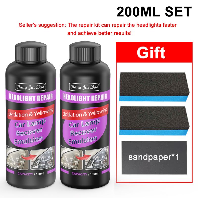 Auto-Restaurierung Polier-Kits Scheinwerfer Kratzer Entferner Reparatur Reinigungspaste Entfernen Oxidation Scheinwerfer Politur Flüssigkeit_voghion.com