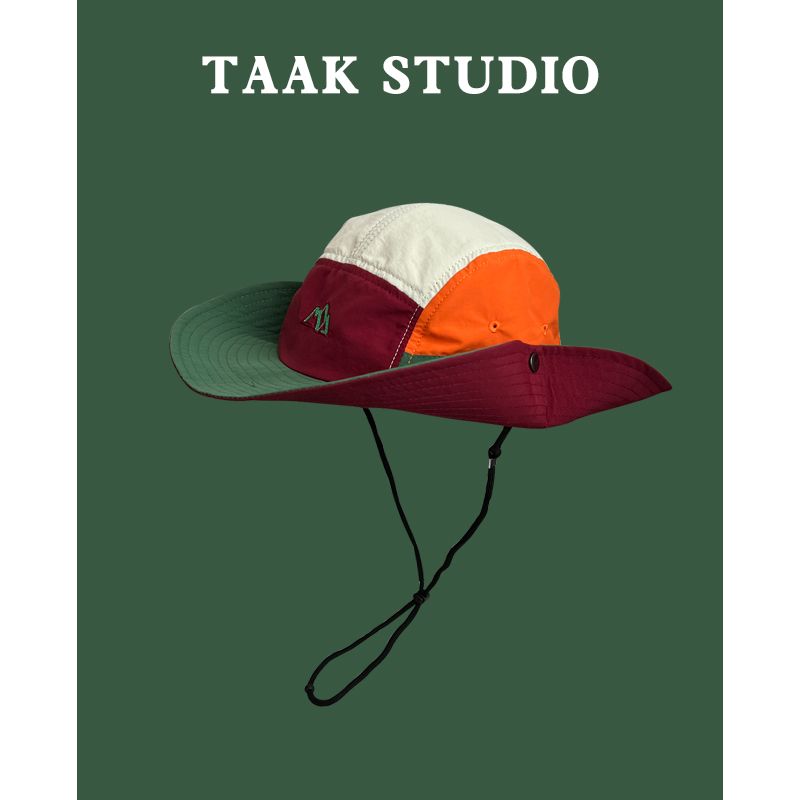 Nouveautés Nouvelle couleur assortie Pêcheur Femmes Été En Plein Air Tissu à séchage rapide Respirant Soleil Alpinisme Camping Seau Chapeau_voghion.com