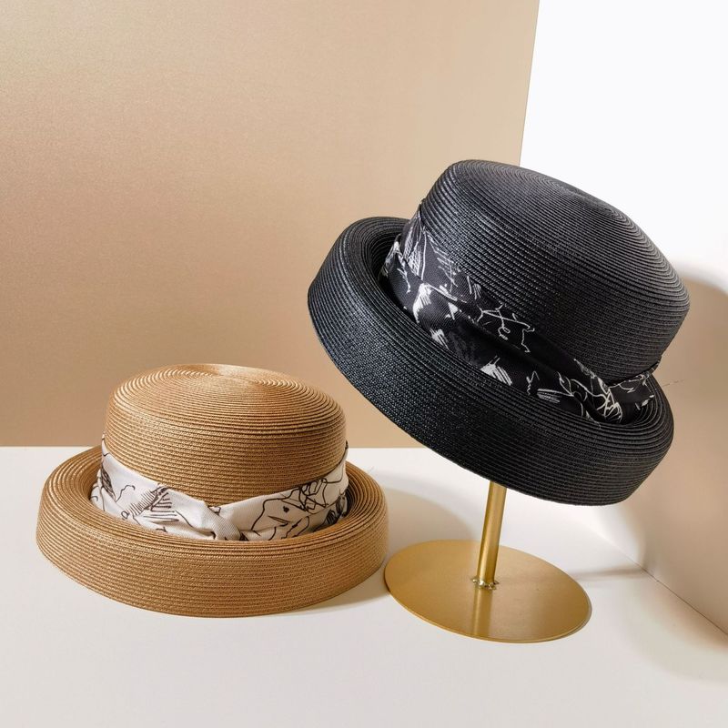 Hot Sale 2024 Sommer Stråhatte Til Kvinder Udendørs Solskærme Millinery Skygge Spandhjelm UV-beskyttelse Strand Britisk Top Basin Hat Kasket_voghion.com