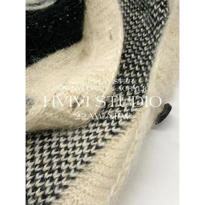 HVIVI Lazy Style Strickjacke Pullover Jacke Damen, verdicktes Nischendesign Sinn, kleines Oberteil für Herbst und Winter_voghion.com