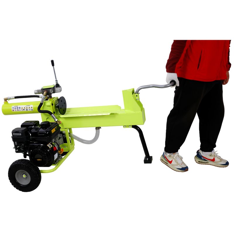 Log Splitter Portable 20 Ton Auto Return Ram System 7HP Engine Horizontal Full Beam Steel Wedge Firewood Splitting Forestry Harvesting,EPA Compliant ,Green Color_voghion.com