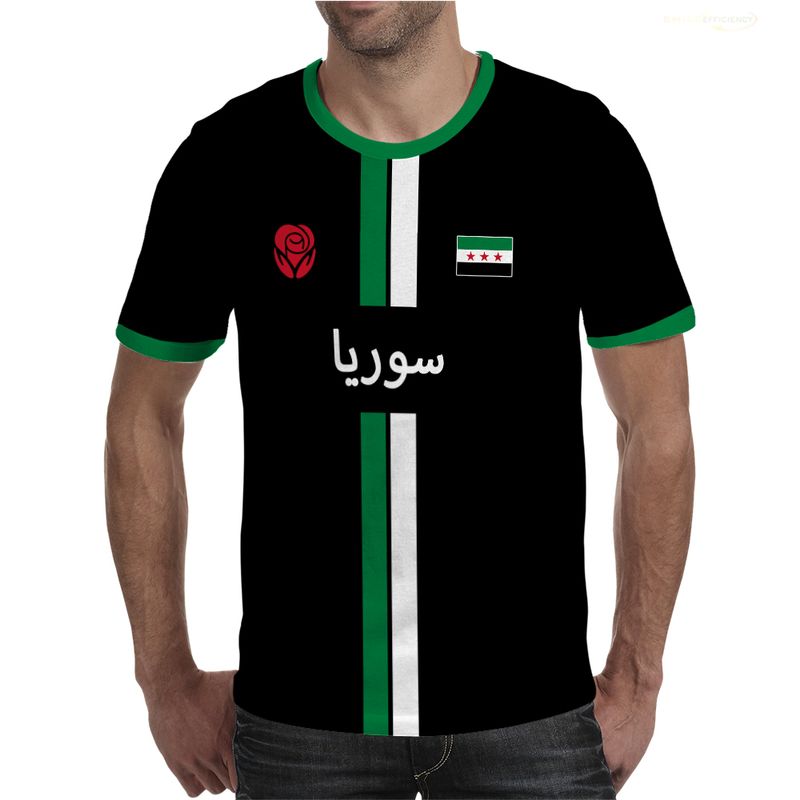 New Syria Football Jersey Men's Sports Syrian Flag Street Oversized Tops Unisex Casual Graphic T-shirts Mens Gifts_voghion.com