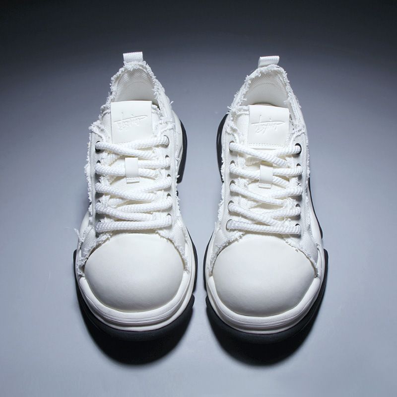 Zees Zees Zees European Style Spring New Thick Sole Fashion Personality Niche Versatile Casual Canvas Men's Big Toe Shoes_voghion.com