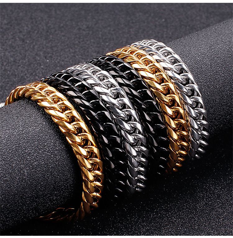 Collier chaîne fouet en acier inoxydable pour homme – Design géométrique élégant pour un look tendance – Longueur réglable 45-65 cm_voghion.com