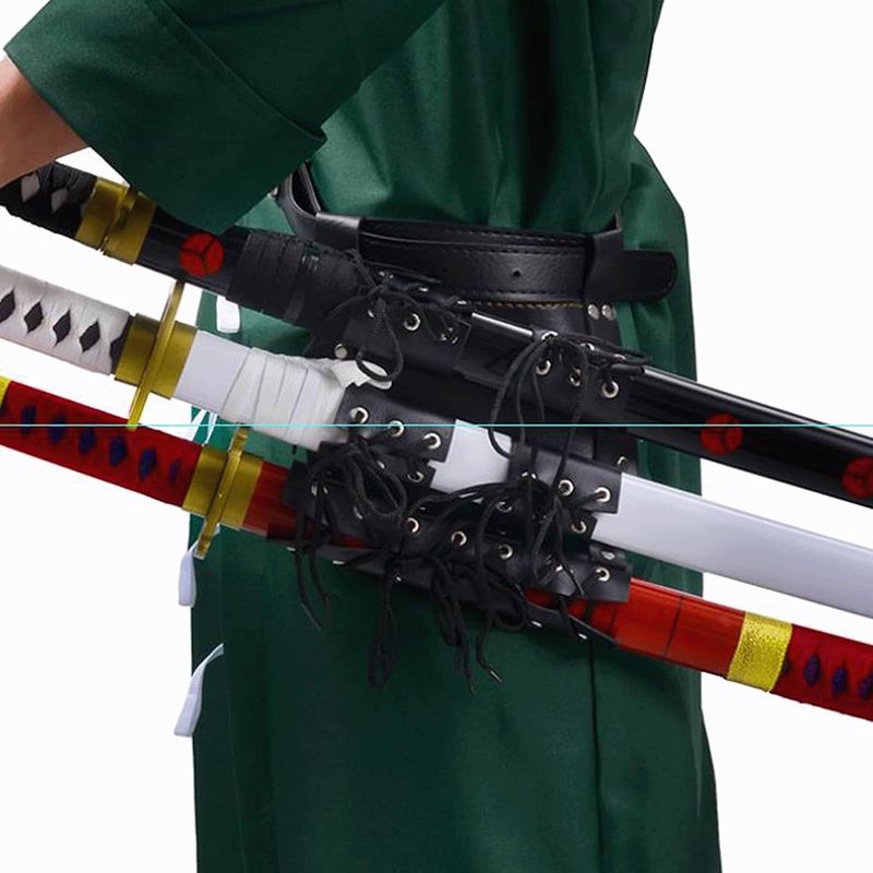 Fodero per spada in pelle regolabile Samurai Sword Ring Strap Holster cos Anime Costume Sword Bag_voghion.com