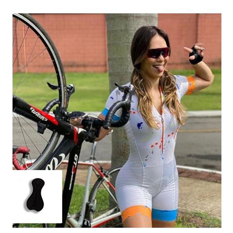 Cyclisme en plein air pour femmes, vélo de montagne, vélo de route, course à pied, combinaison de sport absorbant les chocs, combinaison de cyclisme, combinaison de compétition_voghion.com