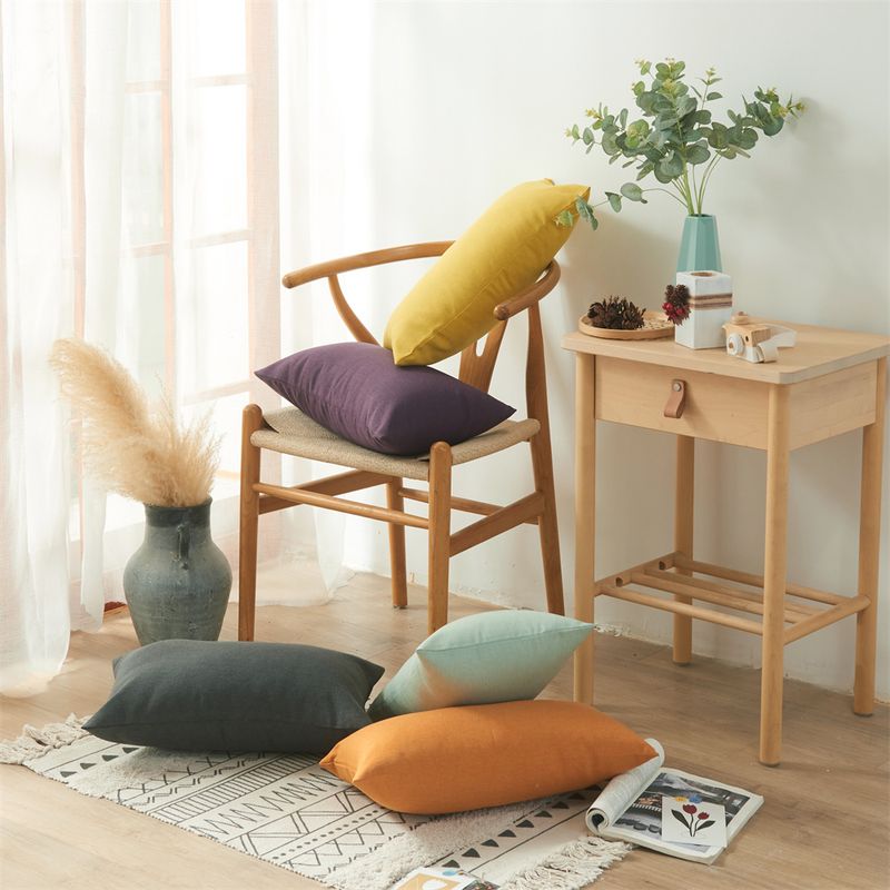 Waterproof Cushion Cover Outdoor Solid Color Pillowcase Soft Polyster Pillow Cover For Couch Sofa Living Room_voghion.com