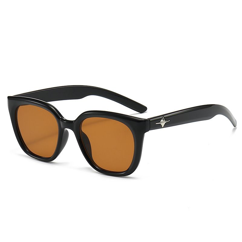 Coole trendige Sonnenbrille für Frauen, mit hochwertigem Quadrat und rundem Gesicht, das klein aussieht. Neu 2023 Sommer Reise Schnee_voghion.com