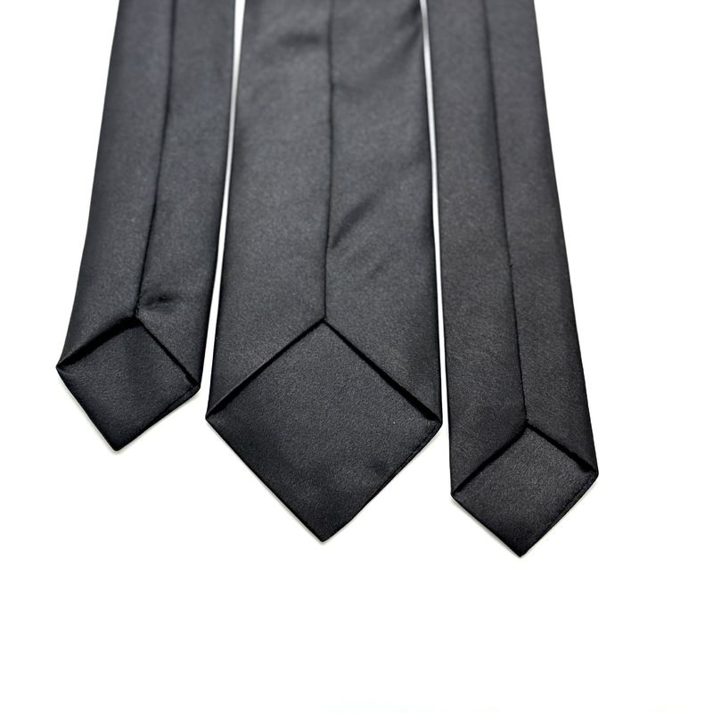 Cravatta da uomo con cerniera nera da 8 cm, tinta unita, per studenti, formali, matrimonio, facile da tirare, direttamente dalla fabbrica_voghion.com