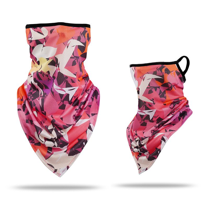 LazyZoom Masque en soie glacée avec oreillettes, écharpe triangulaire, guêtre en maille, protection solaire, cyclisme, pêche, coupe-vent, cache-cou unisexe_voghion.com