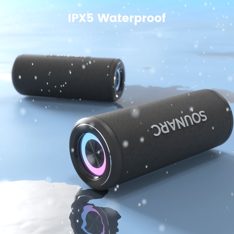 Sounarc P4 Bluetooth Portable Speaker, Pairing, Built-in 3000mAh Battery, 20W Stereo Sound, Various Lighting Modes, IPX6_voghion.com