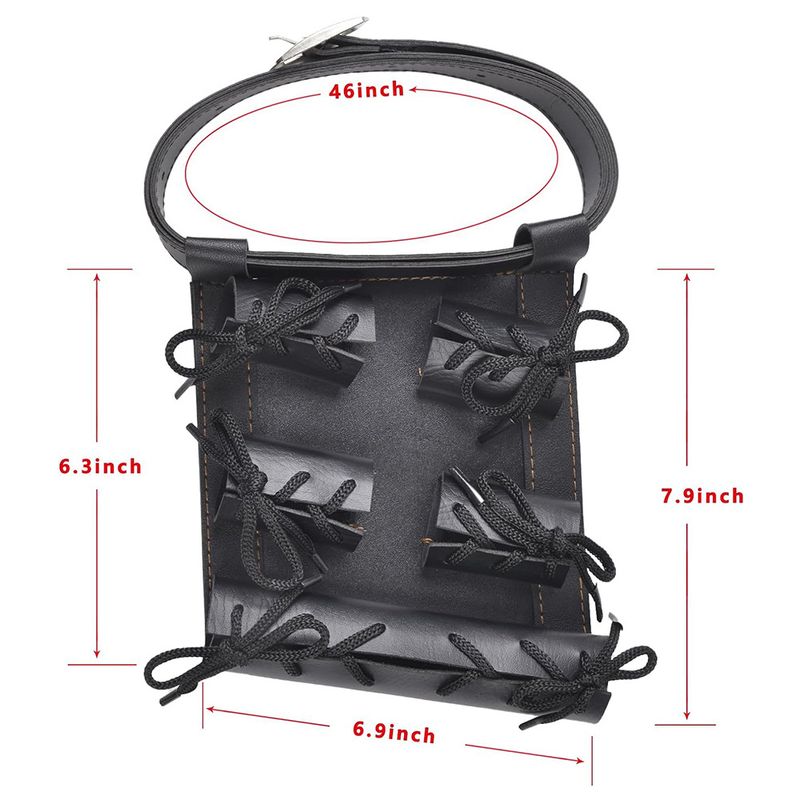 Fodero per spada in pelle regolabile Samurai Sword Ring Strap Holster cos Anime Costume Sword Bag_voghion.com
