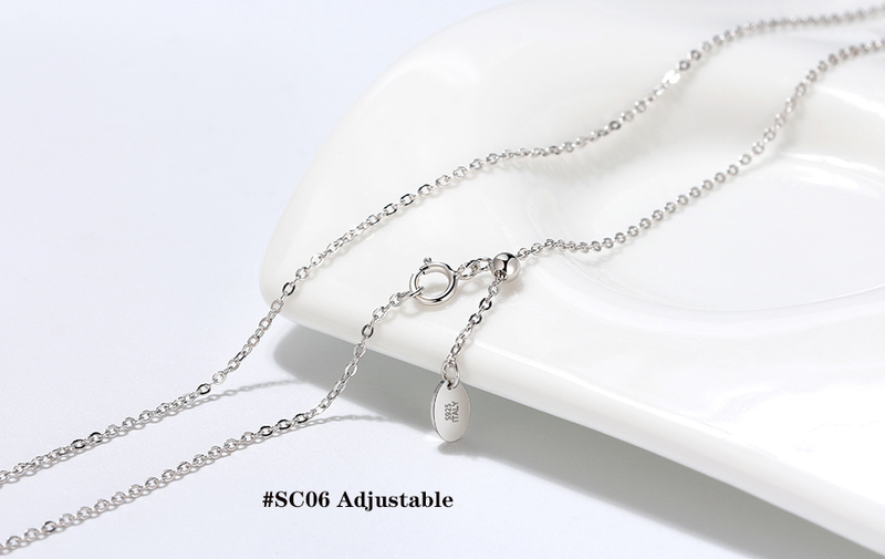 Fashion Rinntin Sterg Box Cable Necklace for Women 40cm-60cm Fashion Sier tThin Neck Chain Jewelry SC07_voghion.com