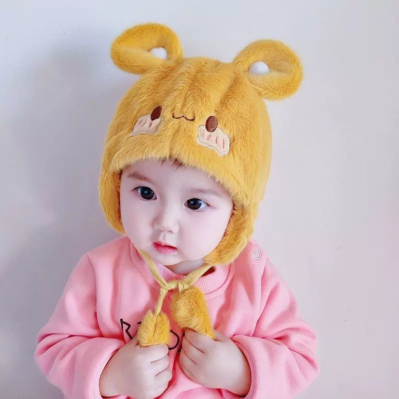 Automne/Hiver Garçons Enfants Super Mignon En Peluche Protection Des Oreilles Petit Ours Bébé Chapeau Han_voghion.com