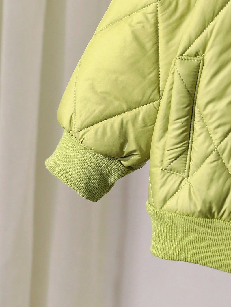 Giacca invernale in cotone a forma di diamante in stile baseball, completo di pantaloni caldi di alta qualità per autunno e inverno, set da due pezzi_voghion.com