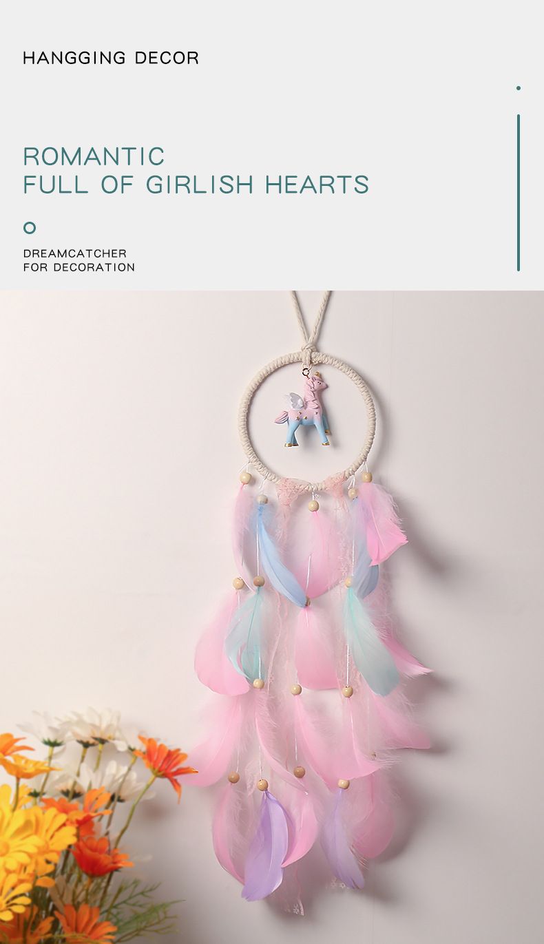 Unicorn Macaron Home Dream Catcher Girly Style Room Decoration_voghion.com