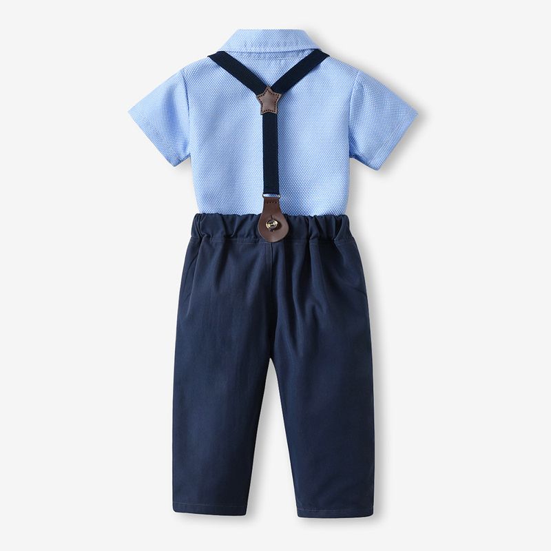 Kinderkleidung Kinderkleidung Jungenkleid Kinderanzug Jungen Kurzarmhemd Host-Performance-Kleidung Blumenmädchen Baby ein Jahr alt_voghion.com