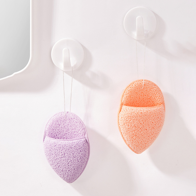 Feuchtigkeitsspendender Reinigungsschwamm. Weiches, wassertropfenförmiges Design, Gesichtswaschschlamm, Masque Puff für müheloses Entfernen von Make-up_voghion.com