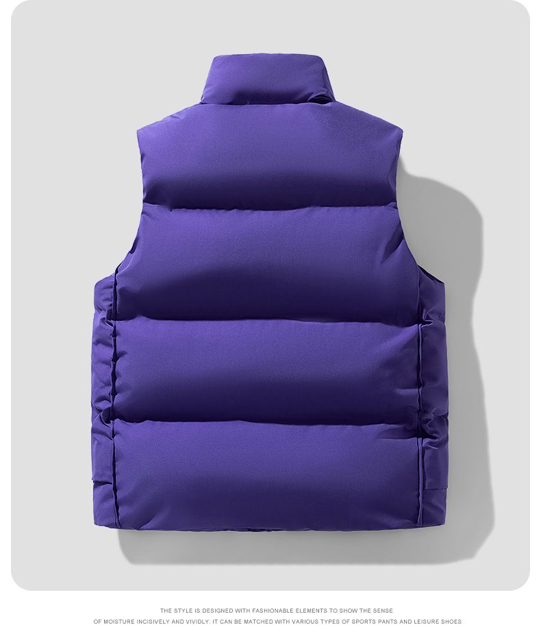 Herren-Winterweste mit zweireihigem Design, leichtem Fleecefutter, Stehkragen mit Kapuze, lässige Oberbekleidung im Slim Fit für Herbst und Winter_voghion.com