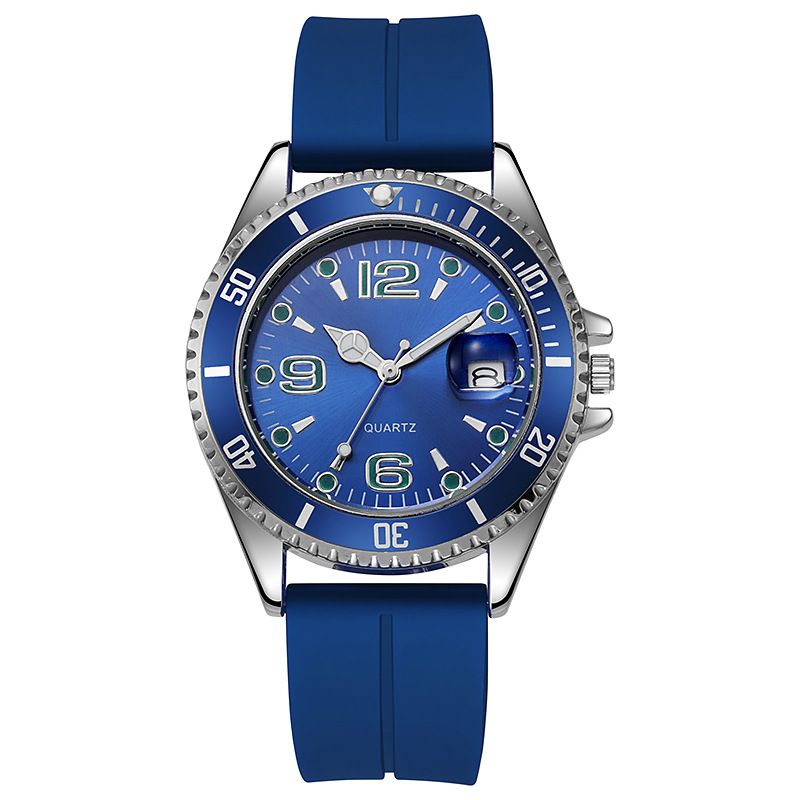 Couple Fashion Sports Green Water Ghost Leisure Silicone Student Quartz Watch Life Waterproof_voghion.com