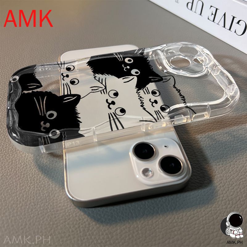 Onda 3D Samsung S24 S23 S22 S21 Plus Ultra S20 FE A05S A05 A04 A03 A55 A54 A35 M54 M34 M14 estetica Schermo di gatti Custodia con bracciale di perle GNCNY_voghion.com