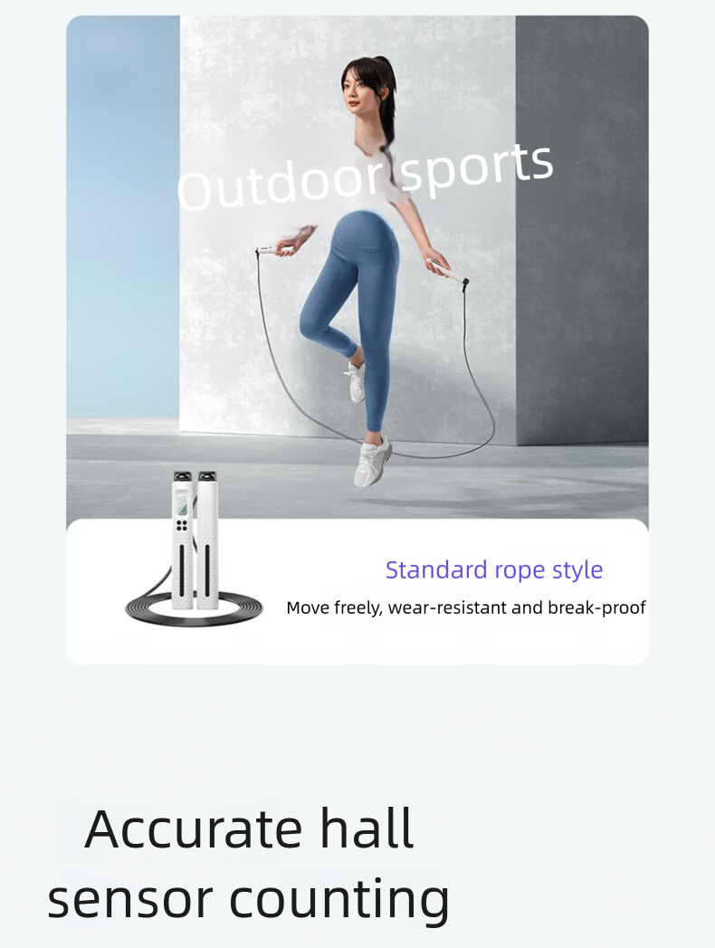 Equipo deportivo inteligente para adultos con conteo, con y sin cuerda de saltar de alambre de acero de doble uso para ejercicios con peso (venta al por mayor)_voghion.com