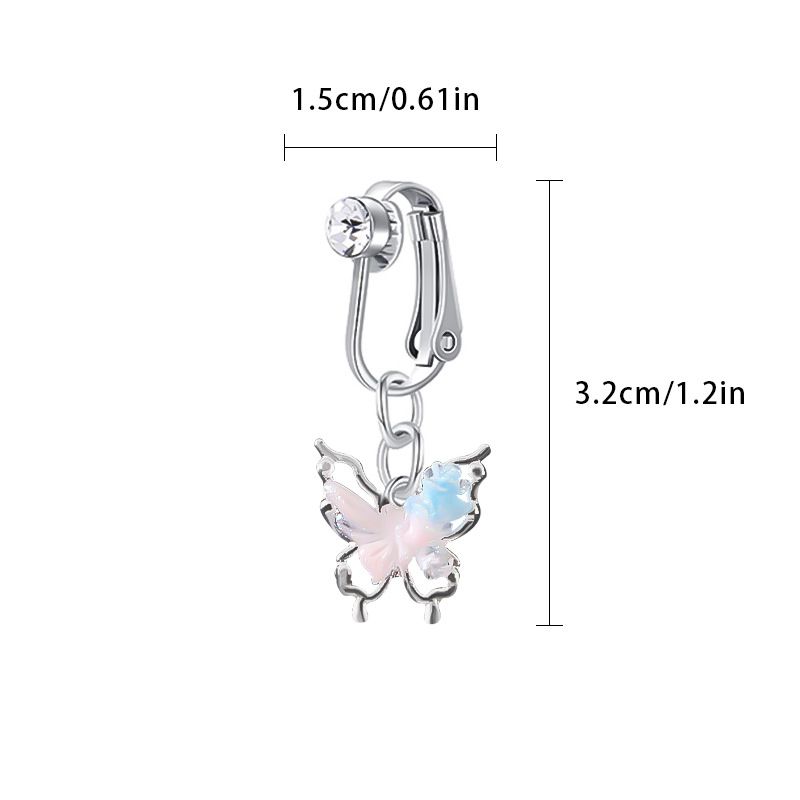 Commercio all'ingrosso di piercing alla luna colorati transfrontalieri, e-commerce, nuovo ciondolo a farfalla europeo e americano, non perforante per l'ombelico_voghion.com