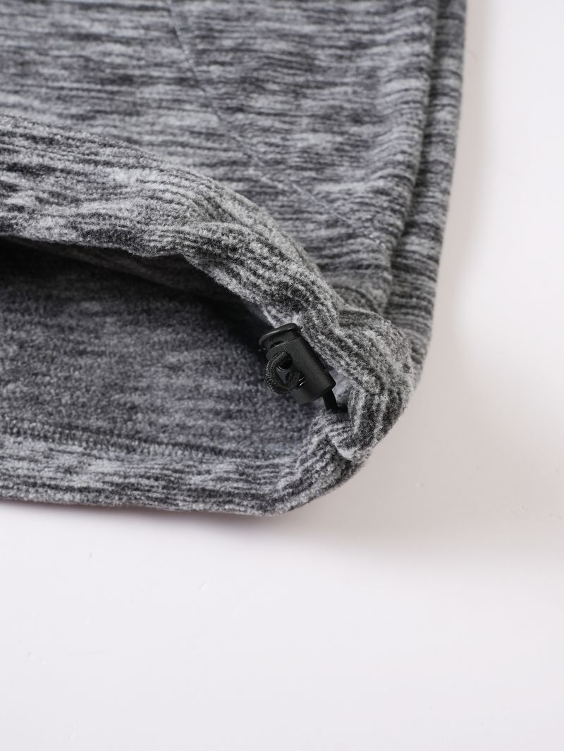 Felpa oversize con cappuccio in pile da uomo – Pullover invernale con tasche laterali (S-2XL, Nero/Blu navy/Antracite/Crema)_voghion.com
