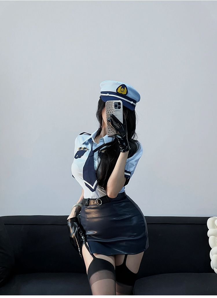Vesti sexy poliziotta in stile navy, puro desiderio, costume da cosplay, hostess di corte notturna, segretaria, taglia queen, uniforme_voghion.com