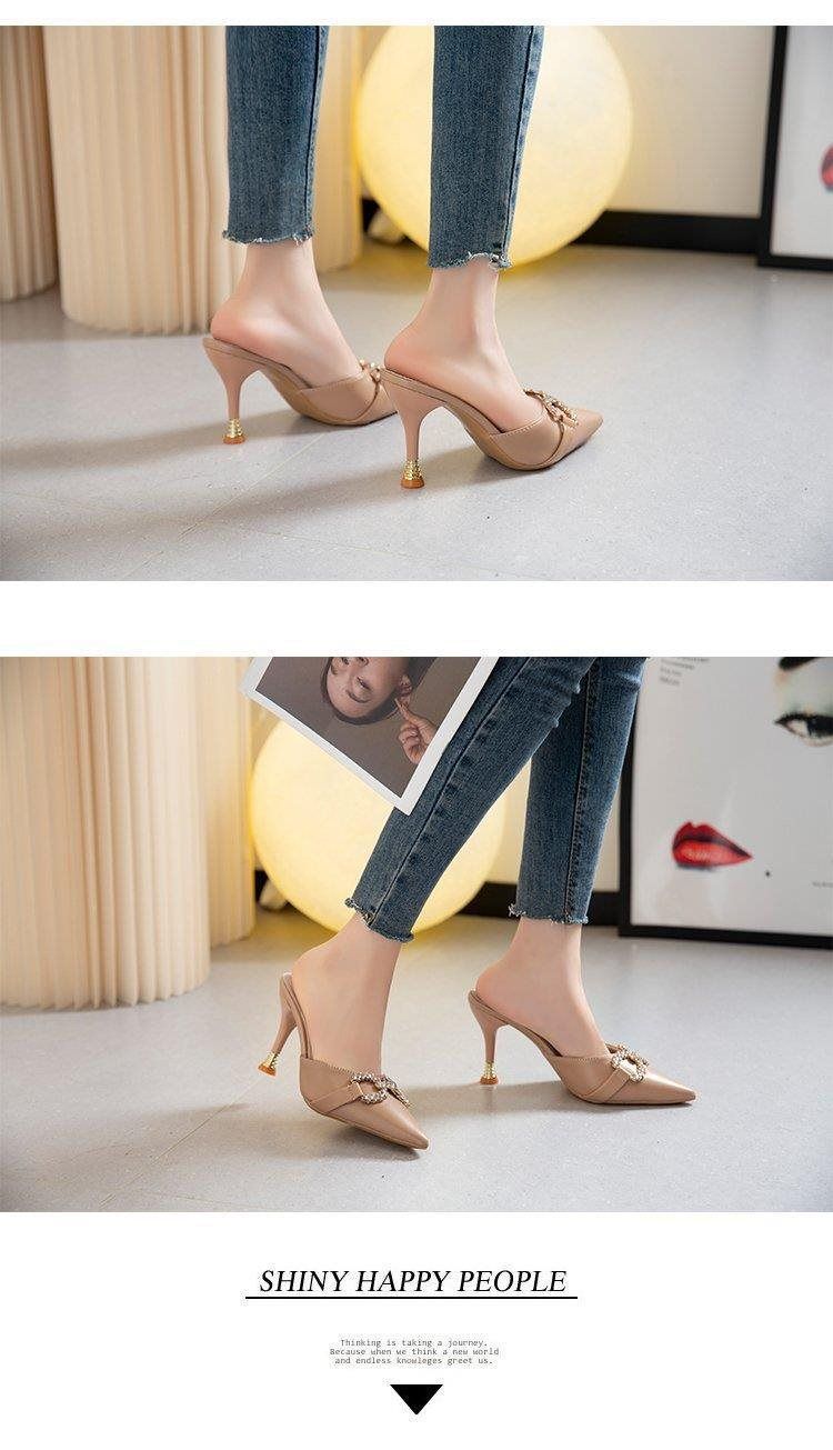Elegante Pantoletten mit spitzer Zehenpartie und Strasssteinen für Damen – Stylische und bequeme Sommer-Sandalen in den Größen 33–40_voghion.com