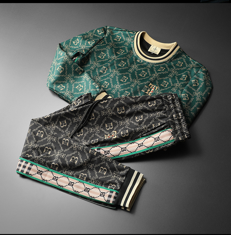 Men's Clothing New Autumn And Winter Men's Suits Korean Style Slim Casual Youth Sweatshirts And Sweatpants Sports Suits Men's Two-piece Set_voghion.com