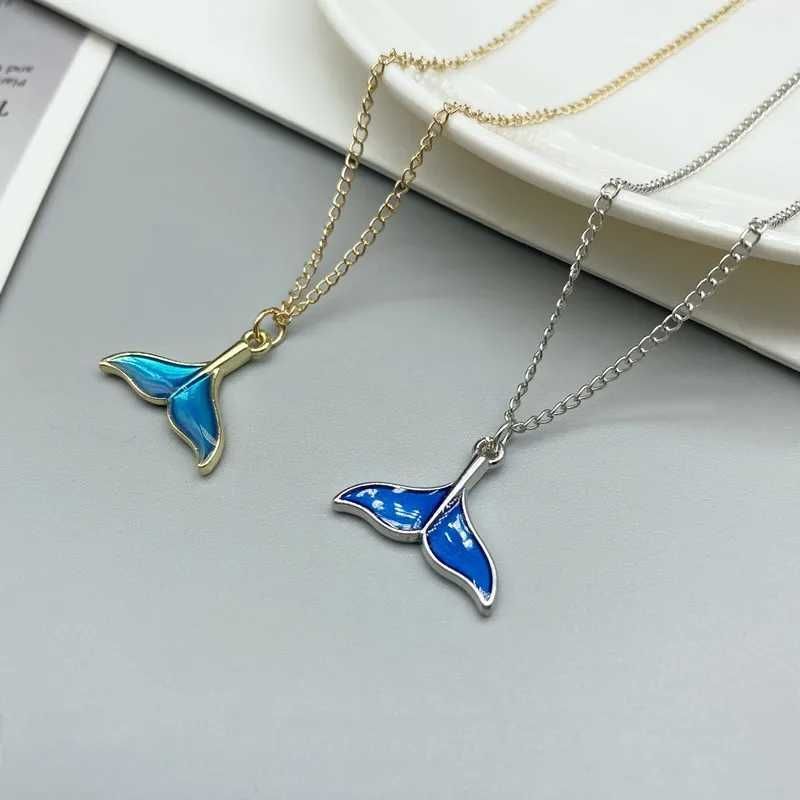 Anhänger Halsketten Neue Design Tier Frauen Modische Whale Charming Schönheit Fischschwanz Halskette Schmuck Geschenk_voghion.com