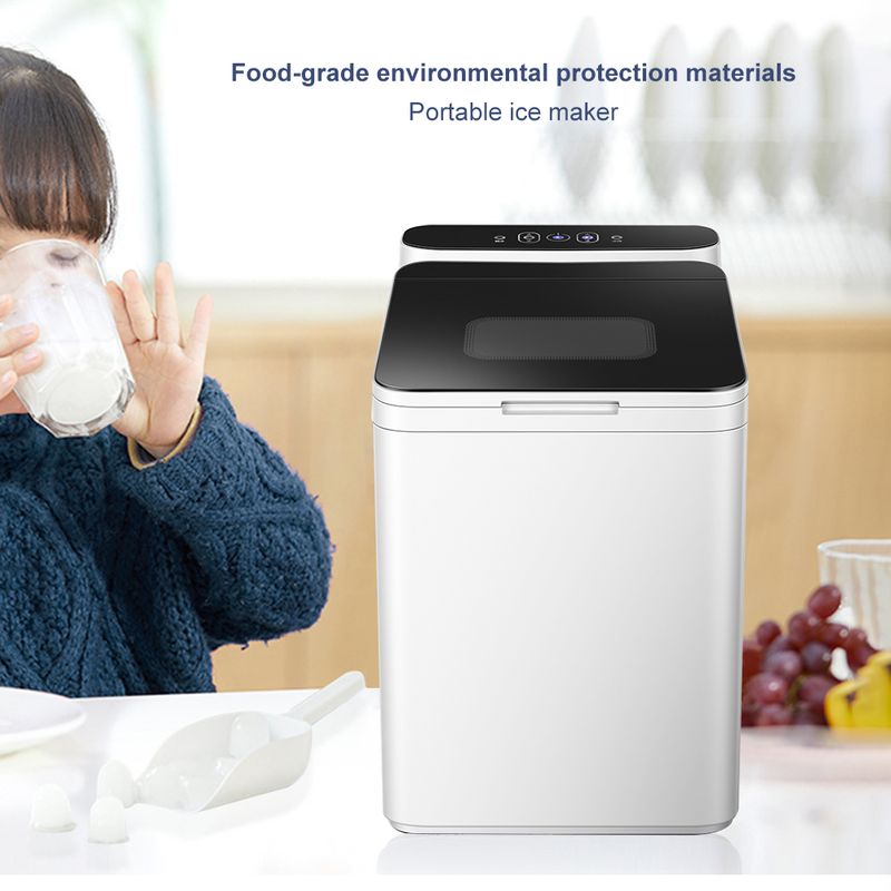Elektrisk ismaskin Bänkskiva iskubstillverkningsmaskin 10-12KG/24H Automatisk vattenfyllning Kulformad ismaskin för hemmabar_voghion.com