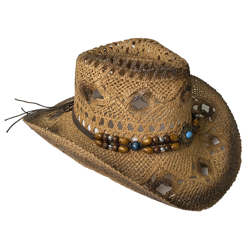 New Men's Cowboy Straw Vine Grass Knitted Summer Sunshade Sunscreen Fishing Hat Scenic Area_voghion.com