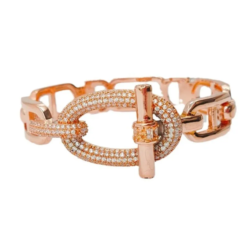 Conjunto de artesanato boutique Chain Heavy Industry: pulseira com nariz de porco, colar punk, anel, joias de designer originais._voghion.com