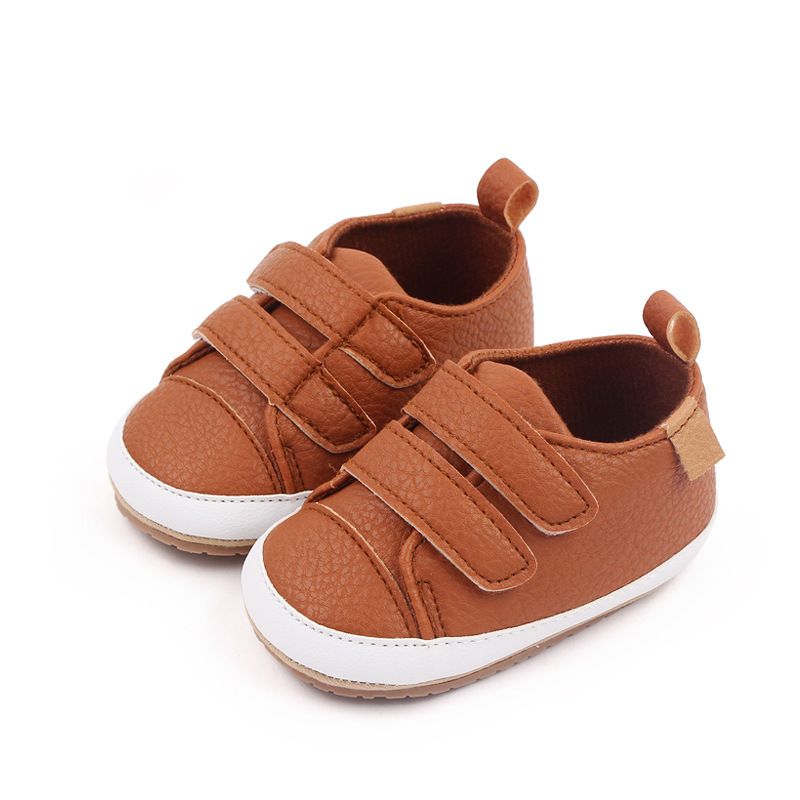 Mère et enfants printemps et automne chaussures bébé 3-6-12 mois bébé double Velcro chaussures enfant en bas âge chaussures bébé M22-13_voghion.com