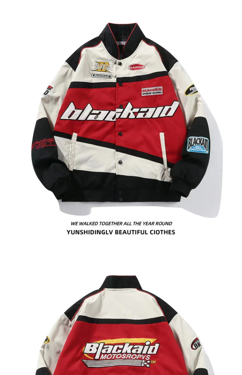 Herrenjacken Explosionen Y2K American Street Hip-Hop Racing Baseball Uniform Bestickte Jacke Punk Gothic Lose für_voghion.com