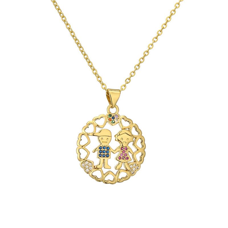 Minimalistische beste Freundin Geburtstagsgeschenk Anhänger Zubehör Jungen Mädchen Mode Diamant besetzte Halskette für Frauen_voghion.com