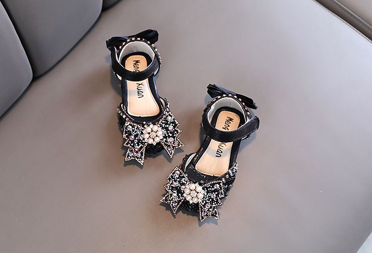 Strass Weichen Sohlen Mädchen Sandalen Prinzessin Schuhe Kinder Schuhe Frühling Stil Mädchen Leder Schuhe_voghion.com