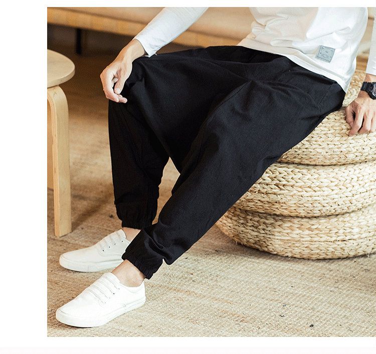 Neu Harem Männer Feste Lose Beiläufige Koreanische Stil Baumwolle Plus Größe Jogginghose Heißer Verkauf_voghion.com