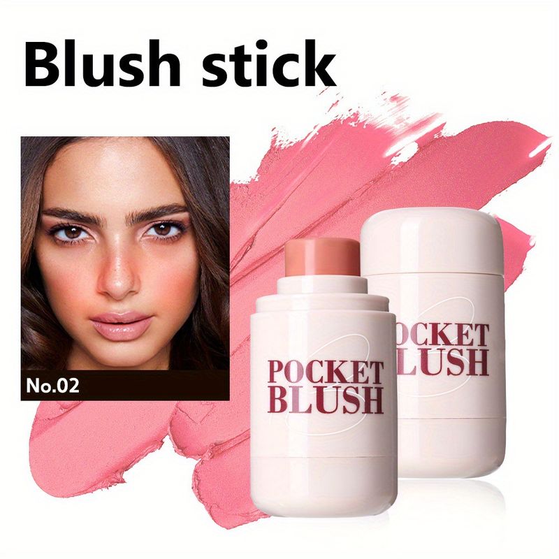 Cream Blush Lightweight Formula, Natural Color, Long-Lasting - Easy To Blend, Multi-Functional For Daily/Stage/Evening Makeup_voghion.com