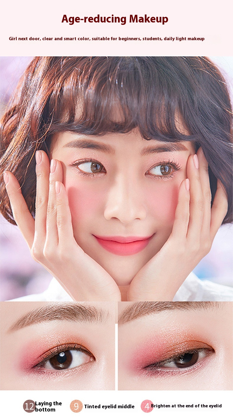 High Quality Twelve Color Makeup Eye Shadow Panjin Carp Earth Color Pearl Eye Shadow_voghion.com