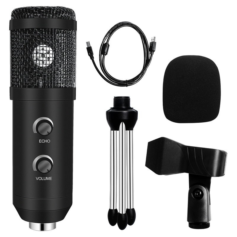 E20 PC-microfoon USB-microfoon met 6 inch ringlichtarmstandaard Professionele ringlichtstudiokit voor YouTube Video Popcast_voghion.com