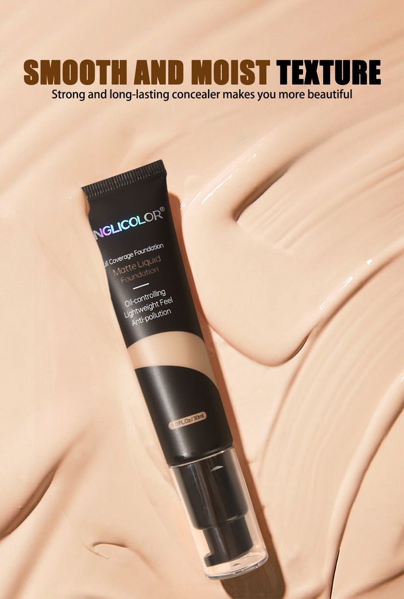 Anglicolor Long-Lasting Foundation – Oliecontrole & Volledige Dekking Vloeibare Make-up voor een Flawless, Natuurlijke Finish (tinten 101-105)_voghion.com