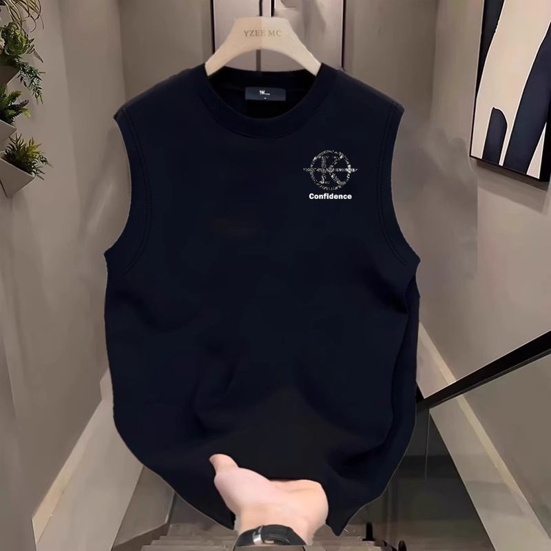 Herenkleding Sportvest Heren Zomer Losse Buitenkleding Mouwloos T-shirt Jongens Casual Brede Schouders Vest Top_voghion.com