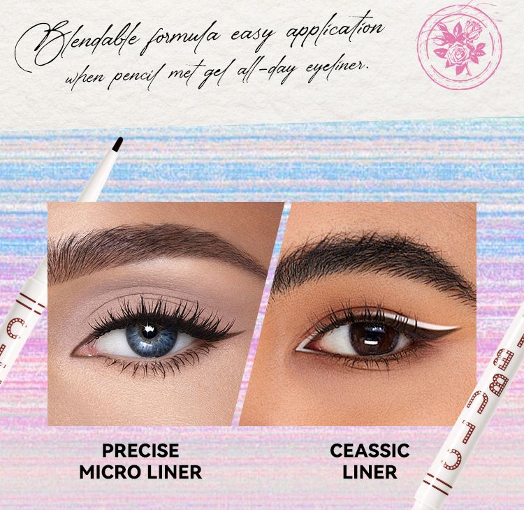 4-color Gel Not Easy To Smudge Gold White Black Color Eyeliner Pen_voghion.com