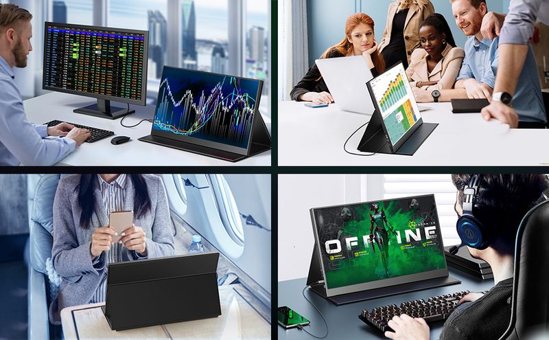 17,3 Zoll 1080P 240 Hz tragbarer Gaming-Monitor 100 % sRGB 8Bit AMD Freesync Laptop-Spiel Zweitanzeige 16:9 IPS-Bildschirm_voghion.com