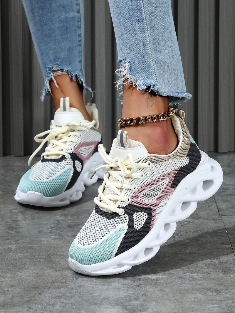 Nové priedušné bežecké topánky na jar a jeseň pre študentky, pohodlné športové topánky veľkej veľkosti_voghion.com